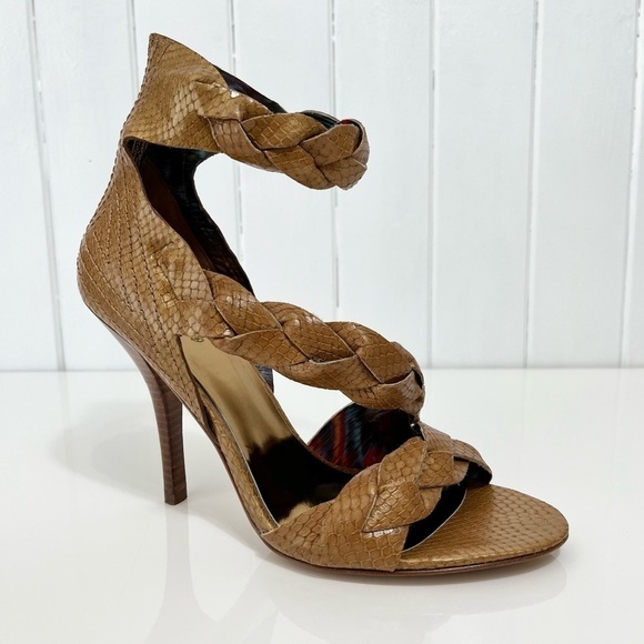 Marciano Braided Croc Heels w/ Ankle Strap Size 9M - Picture 2 of 16